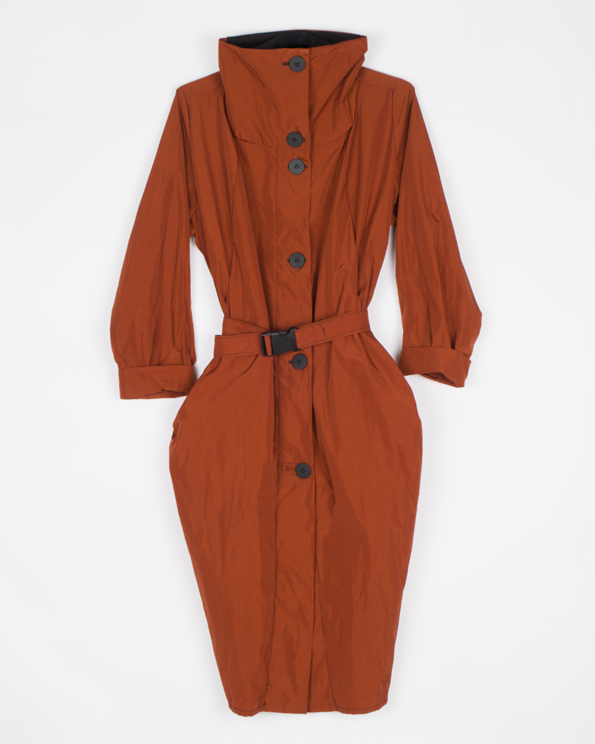 brown roe deer trench coat