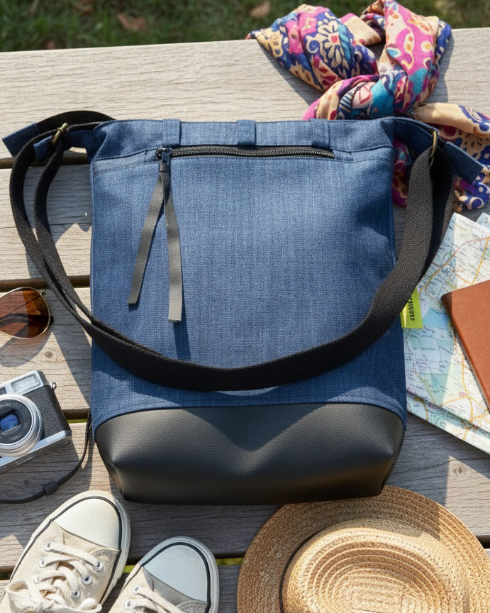 denim tote bag